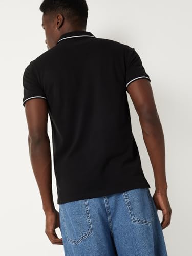 Image of Max Men's Polycotton Half Sleeves Regular Fit Solid Polo T-Shirt