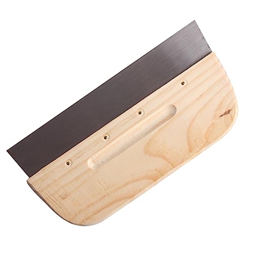 DEARMAMY 5 Piezas Rascador Inoxidable con Mango de Madera para Aplicar y Retirar Adhesivos Ventanas y Superficies Herramienta para Uso Interior y Exterior