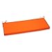 Pillow Perfect - 496757 Outdoor/Indoor Sundeck Bench/Swing Cushion, 45" x 18", Orange