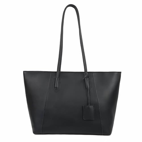 Grand sac à main femme cuir PU souple cabas fourre-tout léger zippé grand format