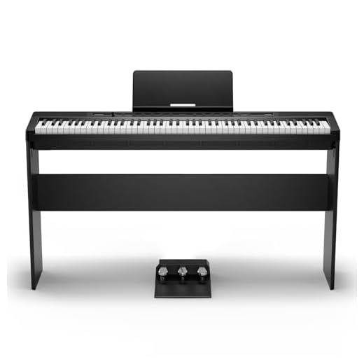 Donner DEP-16A Beginner Digital Piano 88 Key Full Size Weighted Keyboard, Portable Electric Piano with 3-Pedal Unit