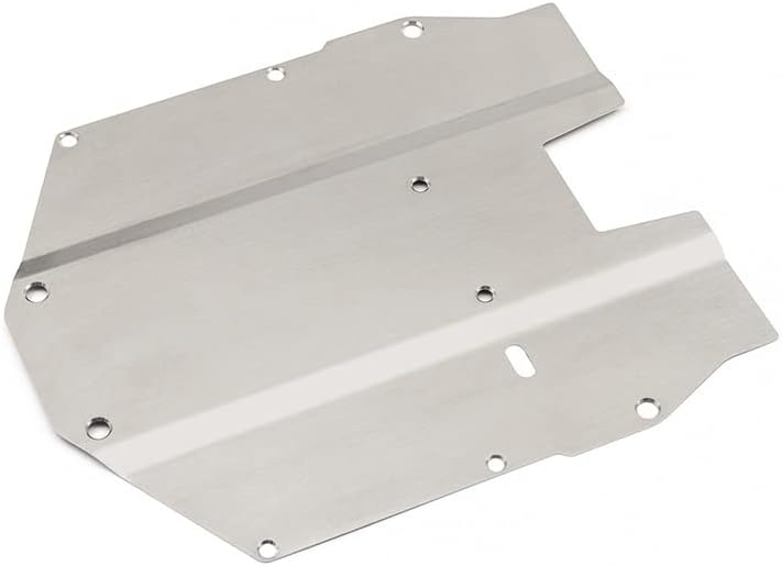 Chassis Armor Protector Skid Plate Stainless Steel Replacement for Yikong DF7 1/7 Short Course Truck - (Color: Silver)