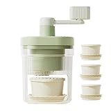 Ice Shaver Machine - Slushies Snowcone Maker Crusher with Cups | Manual Shaved Ice Machine - for Kitchen Drink Dessert Party Bar Treat Kids Beginners