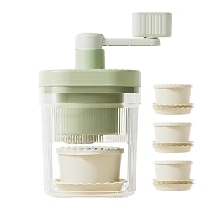 Ice Shaver – Snow Cone Machine | Portable Ice Crusher, Hand Crank Shaved Icе Maker with Cups, Snowcone Dessert Tool, Party Drink Mixer for Home Bar Kitchen Kids Beginners