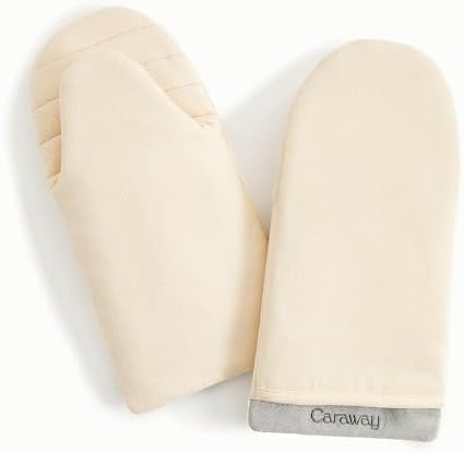 Caraway Oven Mitts - 100% Organic Cotton Oven Mitt - Double-Layer...
