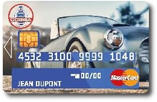 Sticker Autocollant Carte Bancaire - Voiture COBRA - COPPIA - Démarquez-vous en personnalisant votre Carte Bancaire à petit prix - Fabrication Française (Format Europe)