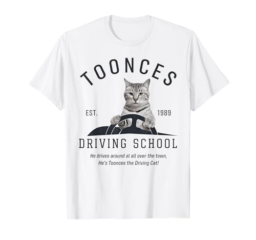 Toonces Driving School Est. 1989 - The Driving Cat T-Shirt