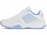 K-Swiss Women's Court Express Tennis Shoe, White/Open Air/Strawberry Ice, 8.5 M