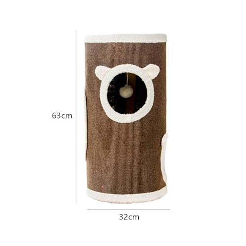 Rascador para gato grande L tipo casa cama con juguete de sisal 3