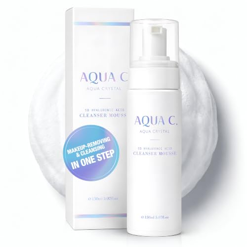 Image of 3-in-1 Micro Foam Face Wash, Hydrating Cleanser with Hyaluronic Acid, Makeup Remover Foam, Clean-Rinse Finish, 5.07 fl oz - For Women