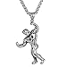 Luunay Pendentif Muscle Hommes en Acier Titane Rétro Gym Pendentif Musculaire De Musculation en Acier Inoxydable