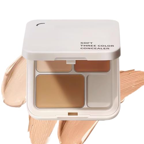 Paleta Contorno en Crema 3 Colores | Corrector Multiusos En Bote,Maquillaje Facial Larga Duración Para Imperfecciones Ojeras Cutáneo Rojeces