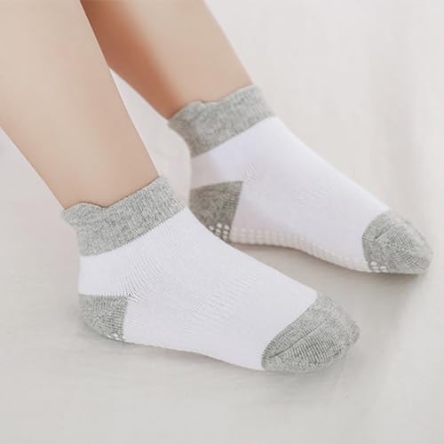 Image of MOMISY Baby Girl Boys children Non Slip Socks Toddlers Infant Warm Cotton Stretch Anti skid Socks-6 Pairs