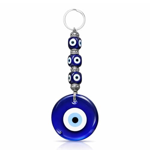 Image of BLUE BEADS Turkish Feng Shui Vastu Blue Glass Evil Eye Hanging /Door Hanging Nazar Batu for Protection and Good Luck - Perfect for Gifting Home or Office (Latest-EE)