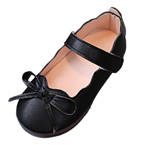 Zapatos cómodos para niños con suelas blandas y diseño plano de nudo princesa