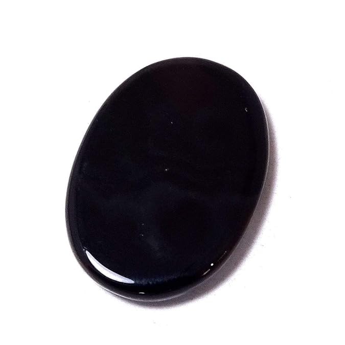 Exclusiva piedra natural Sulemani Hakik de ónice negro auténtico certificado KC1