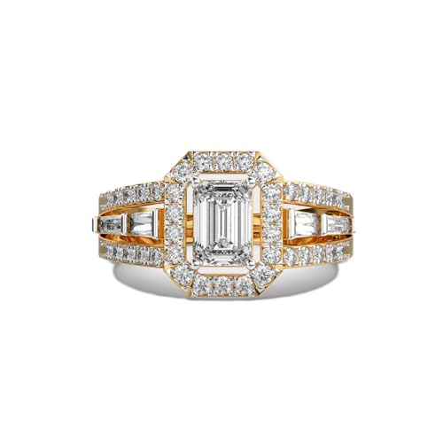 Bague d'éternité moissanite tribande en argent massif, éclat joaillier fait main