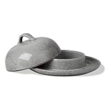 tag Stinson Brie Baker Stoneware Oven Safe Dishwasher Safe Rustic Farmhouse Gray