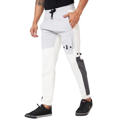Image of Spykar Men Mid Rise Regular Fit Knit Track Pants