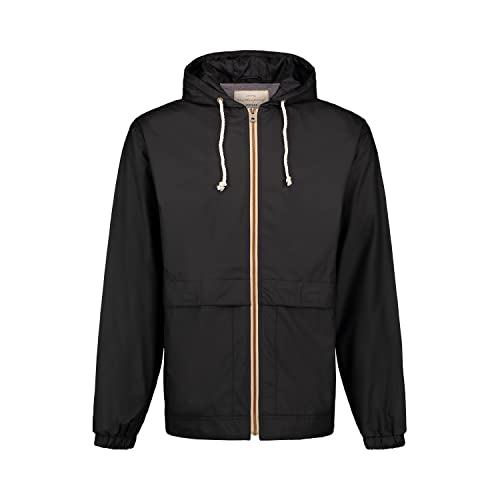 Image of Weatherproof Vintage Mens Lightweight Waterproof Coated Hooded Rain Jacket- Light Windbreaker Raincoat for Men- Rain Slicker