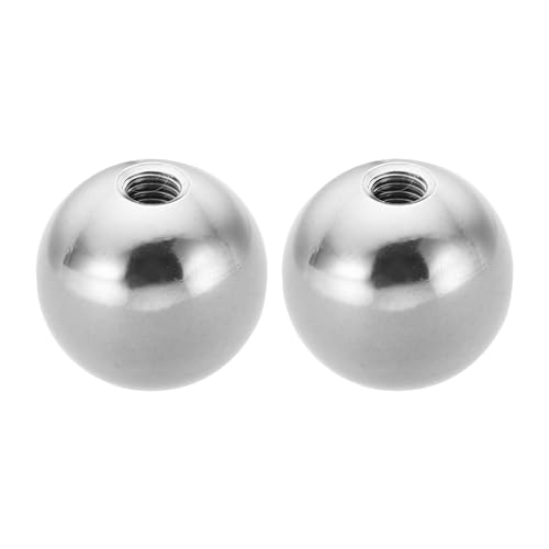 PATIKIL M5x20mm Ball Nuts Knob, 2 Pcs Female Thread 304 Stainless Steel Round Blind Hole Screw Cap Cover for Lighting Machinery DIY Decoration, Silver