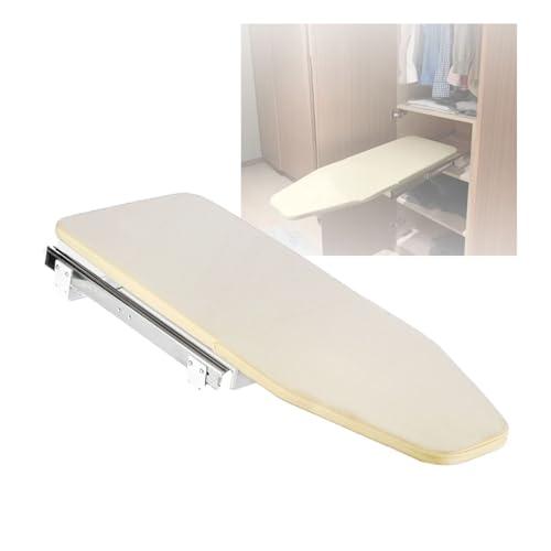 Retractable Ironing Board,Pull-out Folding Ironing Board,Hidden Compact Ironing Board for Space Saving Wardrobe Cloakroom Home Apartment(Beige)