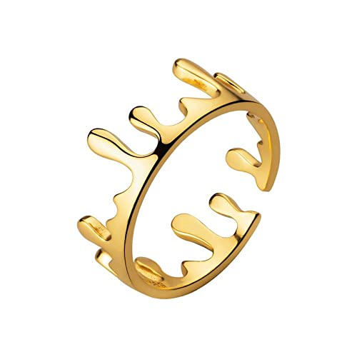 Bague ajustable goutte d'eau en argent S925 pour mariage et soirées