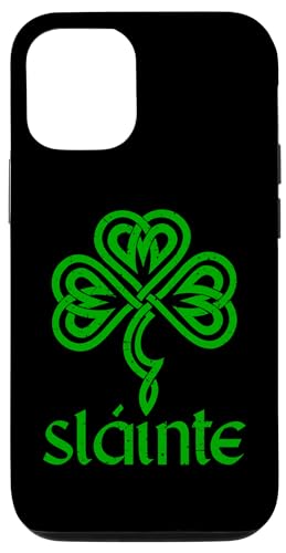 Trébol de nudo celta del día de San Patricio verde Slainte Carcasa para iPhone 12/12 Pro