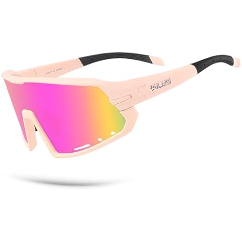 OULAIQI Cycling glasses Baseball Sunglasses，TR90 Frame,UV400 Protection，Men&Women Running Softball Sports Sunglasses Cover