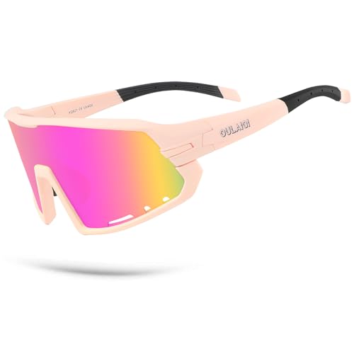 OULAIQI Cycling Glasses Baseball Sunglasses for Men Women UV400 Protection for Running Softball Volleyball Hiking Sports Sunglasses