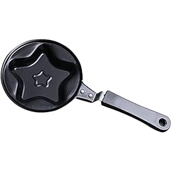 Cacerola Para Huevos Estrellados KUCOCOSNEH Mini cacerola de huevo y tortilla de hierro fundido para hamburguesa de huevo Desayuno Panqueque Pan Tortilla Estrella de cinco puntas