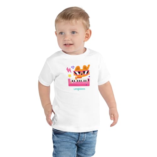 Lingokids Rockin' Lisa T-Shirt for Toddlers & Preschoolers White | 100% Cotton, Pre-Shrunk, White | Sizes 2T to 5T3