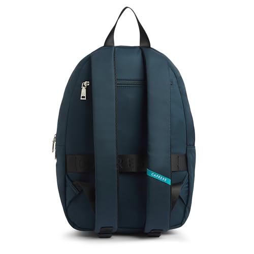 Image of Caprese Venus 19L Laptop Backpack Large | Stylish Color Block Bag with Signature Logo | 2 Compartments with Trolley Sleeve | Spacious Adjustable Strap Travel Backpack for Women