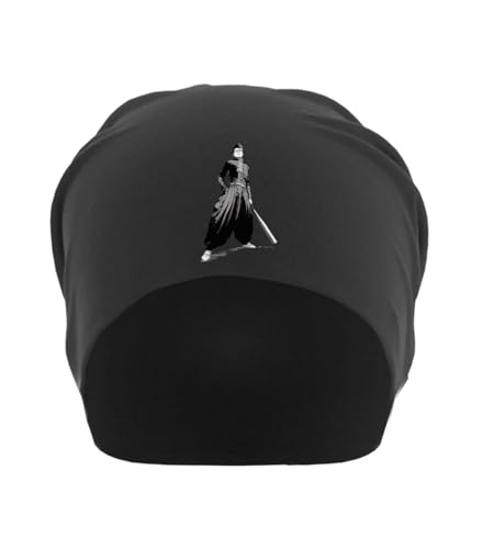 Bonnet en coton Anime 171 noir et souple pour un style streetwear unisexe au quotidien