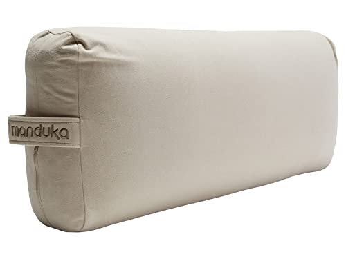 Manduka BOLSTER-REC-SAND-3P Bolster Yoga Pillow, One Size, Grey