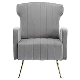 Praktische Aufbewahrungstaschen：Die mit dem Samt-Akzent-Sessel gelieferten Aufbewahrungstaschen sind eine gute Möglichkeit, Gegenstände geordnet und griffbereit aufzubewahren. Ob es Zeitschriften, Bücher oder Fernbedienungen sind