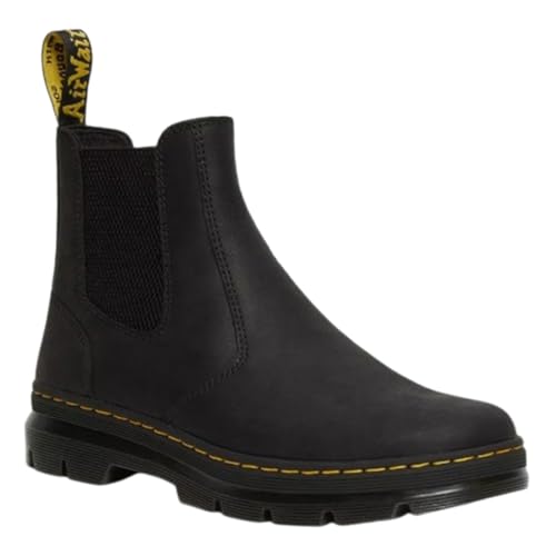 [ドクターマーチン] エンブリー チェルシーブーツ サイドゴア レザー イエローステッチ トラクトソール 革靴 メンズ レディース 26002001 BLACK UK8(27.0cm) [並行輸入品]