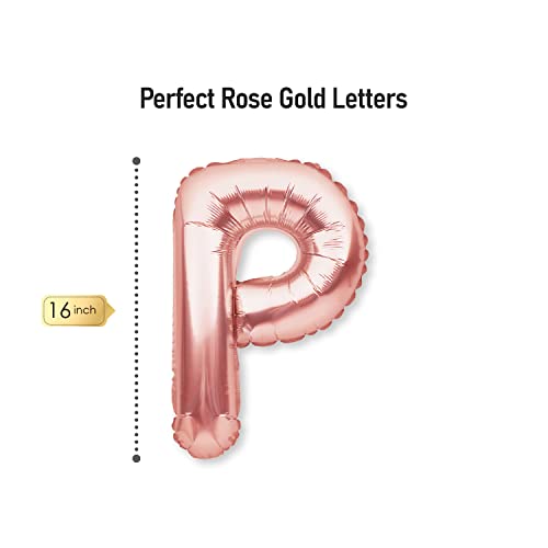 Partyforever Bachelorette Party Balloons Decorations Rose Gold 16 Inch Letters Banner - Bridal Shower Decorations Set #TOP3