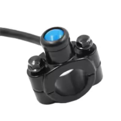 Interruptor de motocicleta para manillar con boton de claxon y faro intermitente en azul