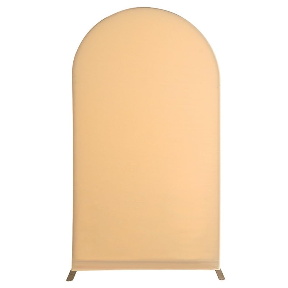 Hochzeitsbogen Abdeckung, Elastische Hochzeitsbogen Ständer, Hintergrundabdeckung, Multifunktionale Bogen Abdeckung für Geburtstagsparty, Bankett, Zeremonie, Dekoration,Champagner 240x140cm