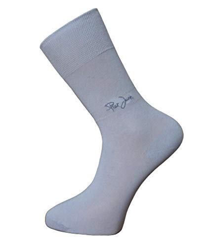 Chaussettes fines de bureau et cérémonie lot de 12 paires confortables en coton gris