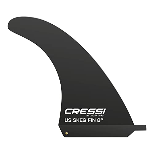 Cressi Us Skeg Fin 8 pulgadas Aleta de deriva rígida extraíble, Unisex adulto, Negro, 20 cm