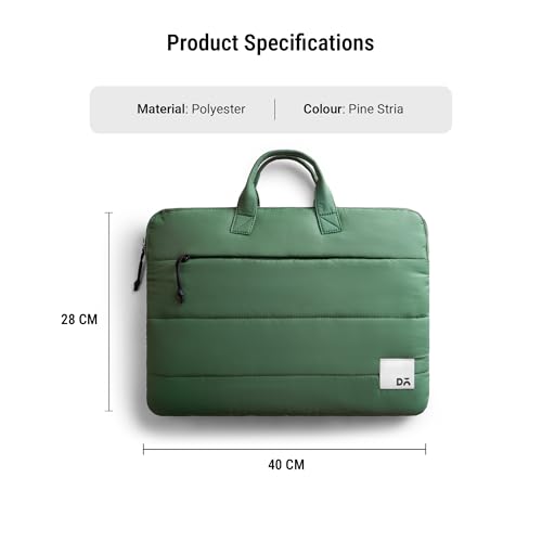 Image of DailyObjects Stria Pro Laptop Bag With Handle| Recycled Durable Polyester | Compatible with Laptop /MacBook Air /Pro Upto 15 Inch| Water Resistant|Padded Compartment with Zip Closure