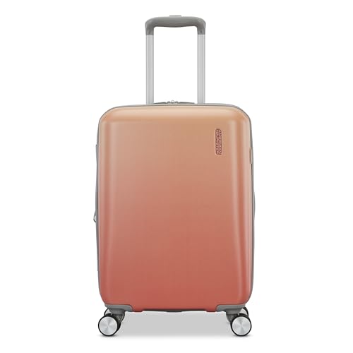 Image of American Tourister Moonlight II Hardside Expandable Luggage with Spinner Wheels, Ombre Peach, Carry-On 20-Inch