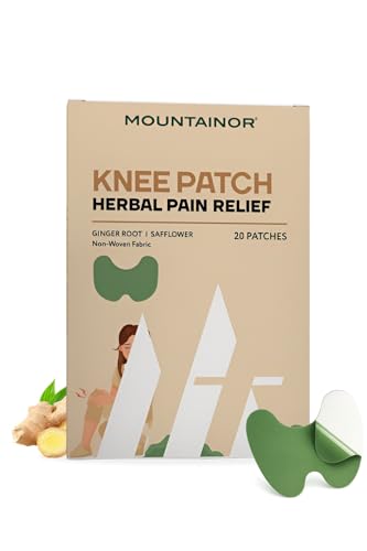 Image of Mountainor Knee Pain Relief Patches (20 Pcs) instant Relief from Pain| Herbal Arthritis & Joint Pain Patch | Fast Relief for Knee, Back & Muscle Pain |