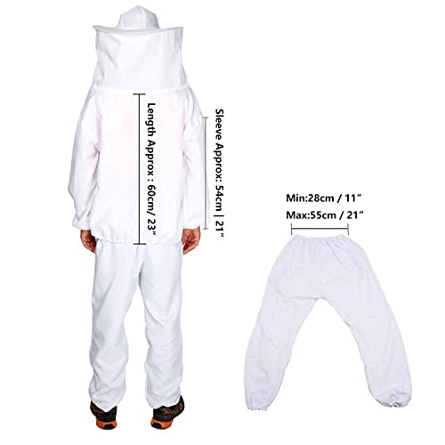 GIFHOME Professioneller Imkeranzug Ganzkörperschutz Mehrere Taschen Imkerschutzausrüstung Mit Schleierkapuze Jacke, Hose… – Bild 5