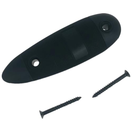 KxpkBom Universal Non-Slip Rubber Buttstock Pad – Recoil Reducing Cushion with 2 Screws, Fits Most Rifles, Ideal for Outdoor Shooting & Hunting Expeditions