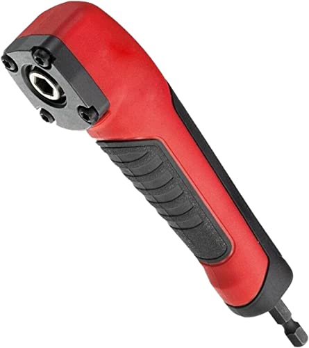 Adattatore ad Angolo Retto, Adattatore ad Angolo Retto Shockwave Adattatore Multifunzionale Rosso per Trapano Avvitatore a Percussione da 90 Gradi