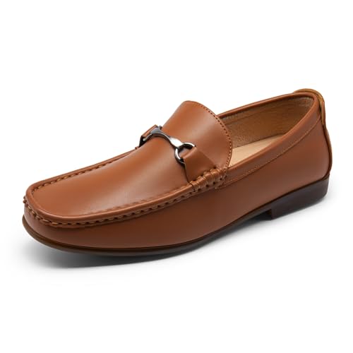 Bruno Marc Men's Dress Loafers Slip On Casual Driving Loafer 7 Tan