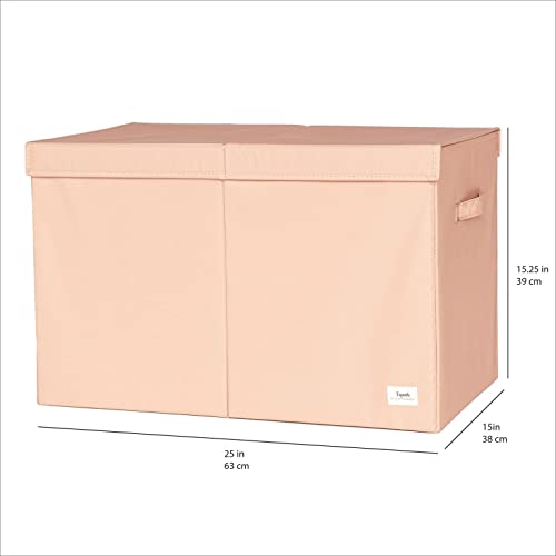 3 Sprouts Recycled Fabric Toy Chest, Extra Large with Lid, Solid Clay by 3 Sprouts - Used condition - Image 4